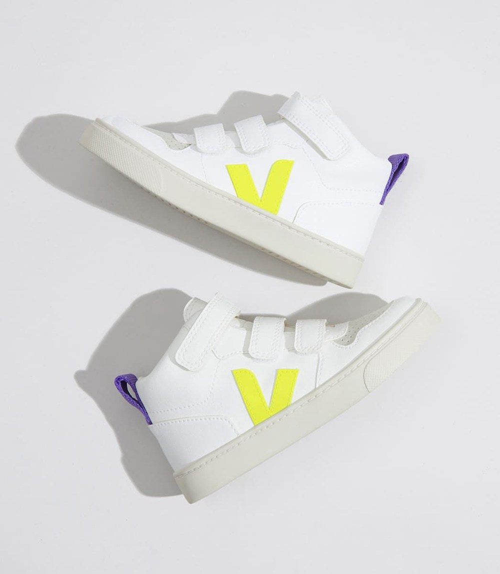 Veja Sneakers Kids - V-10 Mid Cwl - White - 1486KZBFL